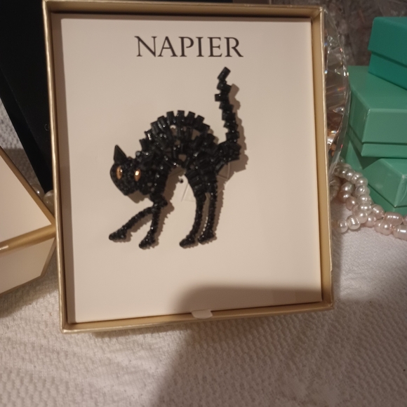 Napier Black Cat Brooch 🐈⬛ Halloween Pin - Picture 12 of 14
